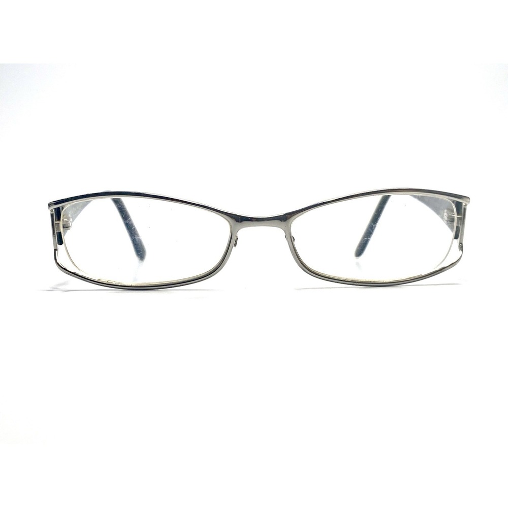Prada Silver Black Rectangular Glasses Crystal Studded Italy VPR56L 50 17 135